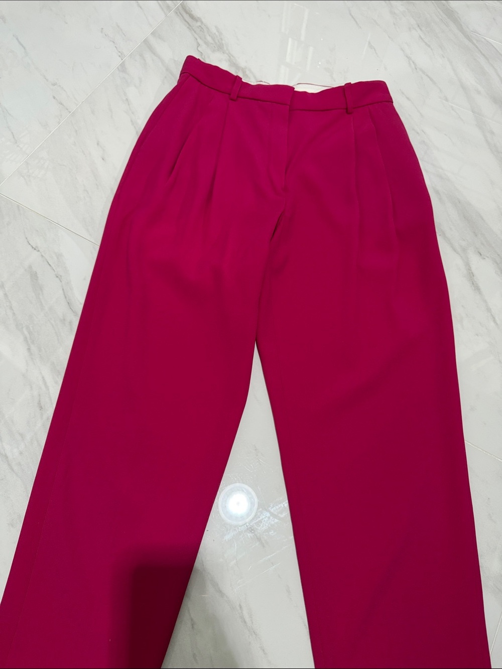 High-Waist Wide Leg Pants in Fuchsia - Women